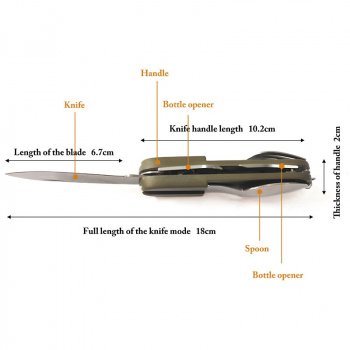 7-in-1 Foldable Stainless Steel Outdoor Tableware for Camping & Hiking