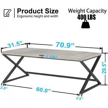 70 Inch Double Computer Desk for Home Office