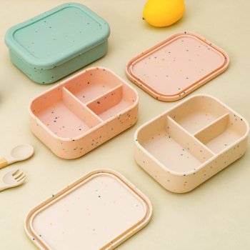 Alternative view of Baby Silicone Tableware: Three-Compartment Plate