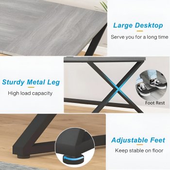 70 Inch Double Computer Desk for Home Office