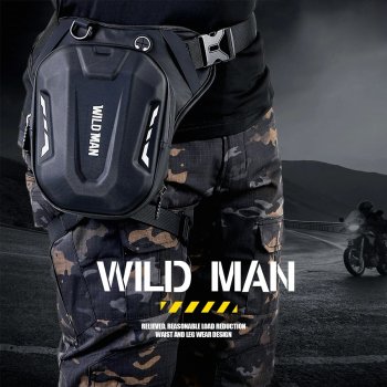 Alternative view of Motorcycle Leg Bag for Men - Hard Shell Waist Bag for Bikers and Travel