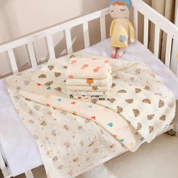 Alternative view of Soft Cotton Muslin Baby Swaddle Blanket