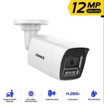 Alternative view of 12MP Outdoor PoE Security Camera with Dual Light and Night Vision