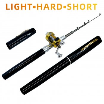 Mini Telescopic Pen Fishing Rod and Reel Set