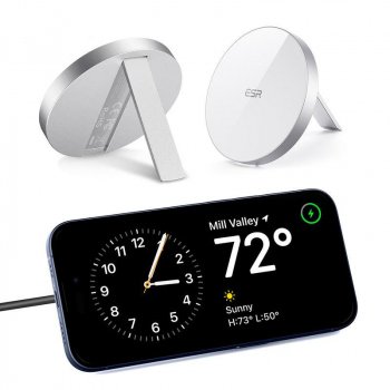 Magnetic Kickstand Wireless Charger for iPhone with Fast Qi Charging