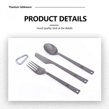 Ultralight Titanium Spoon Fork Knife Set