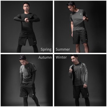 Men's 5-Piece Quick Dry Compression Sport Suit for Gym, Fitness & Running