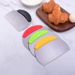 Multi-Purpose Stainless Steel Dough Scraper and Chopper - Kitchen Tool