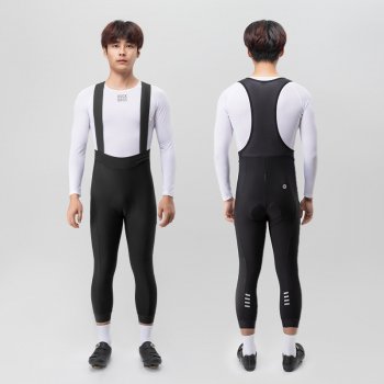 Winter Cycling Bib Pants with Fleece Lining and 3D Cushion Padded Tights