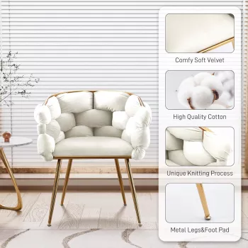 Modern Velvet Vanity Chair