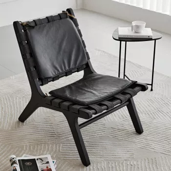 Household Retro Solid Wood Saddle Chair