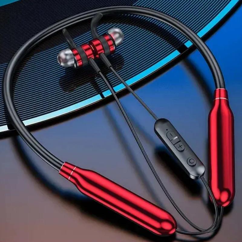 Wireless Neckband Bluetooth Earphones with Mic and Noise Cancellation