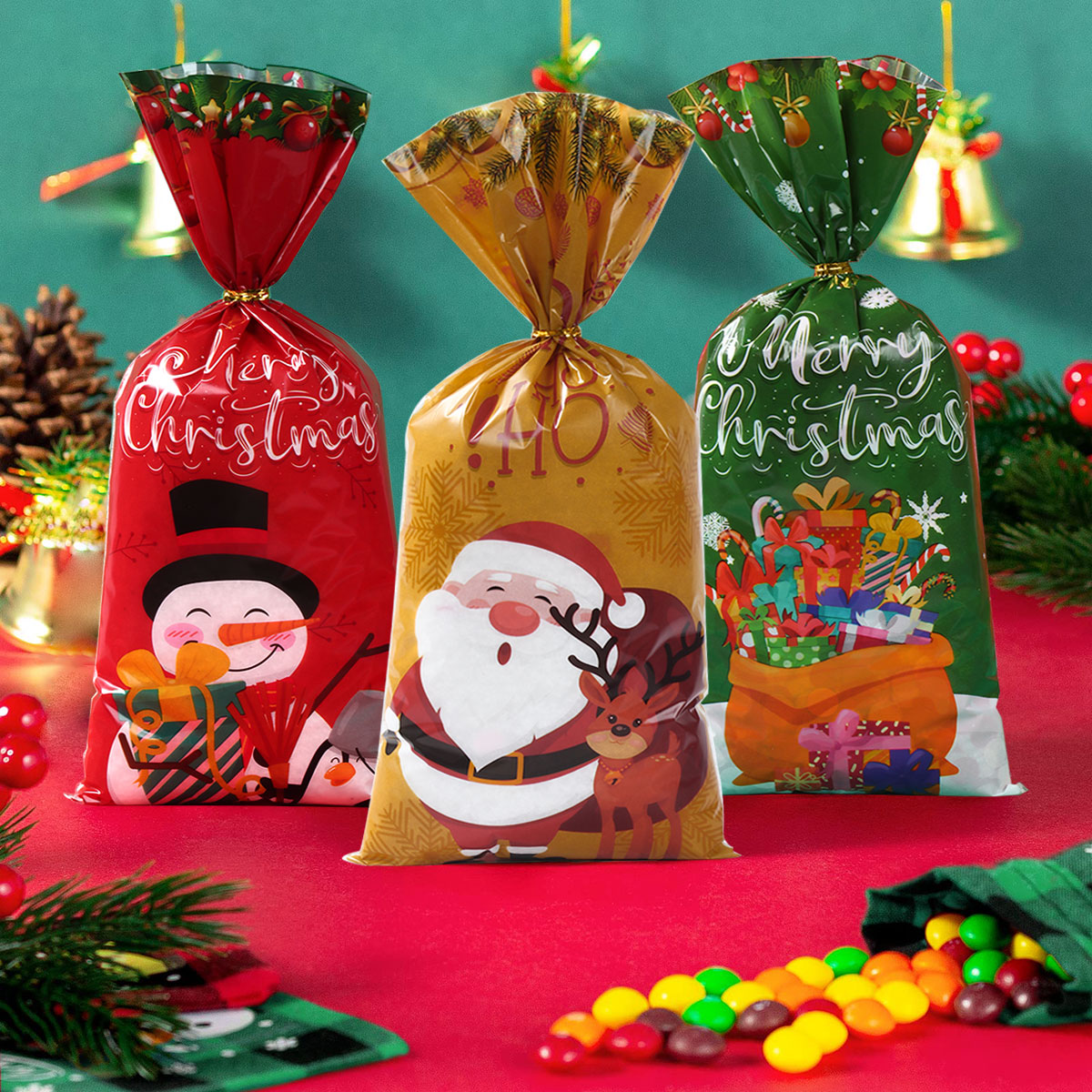 Christmas Candy Bag & Santa Claus Pillowcase Ornament - Image 7
