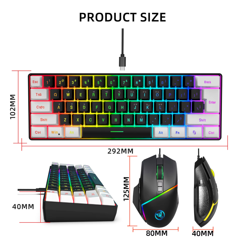 RGB Mini Gaming Keyboard and Mouse Combo - Image 7