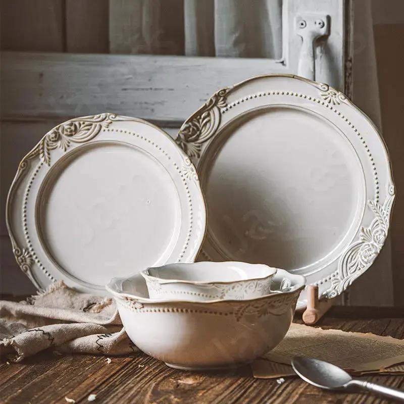 Elegant Vintage Ceramic Dinner Plates