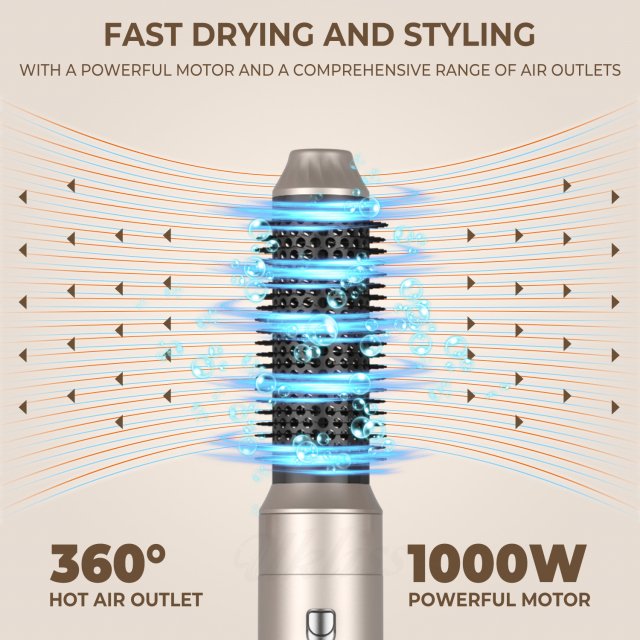 Professional Hair Dryer 5 In 1 Hair Styler Hot Air Comb - Image 4